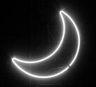 neon crescent moon